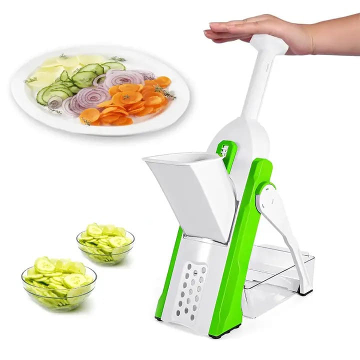 🥗 Safe Mandoline Slicer | Multi-Vegetable Chopper & Cutter