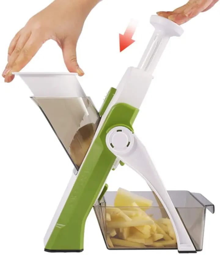 🥗 Safe Mandoline Slicer | Multi-Vegetable Chopper &amp; Cutter