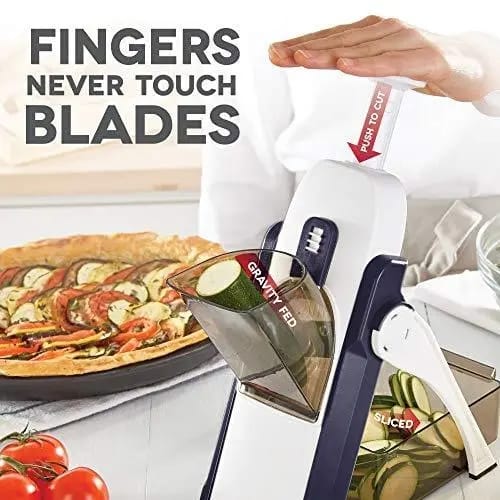 🥗 Safe Mandoline Slicer | Multi-Vegetable Chopper &amp; Cutter